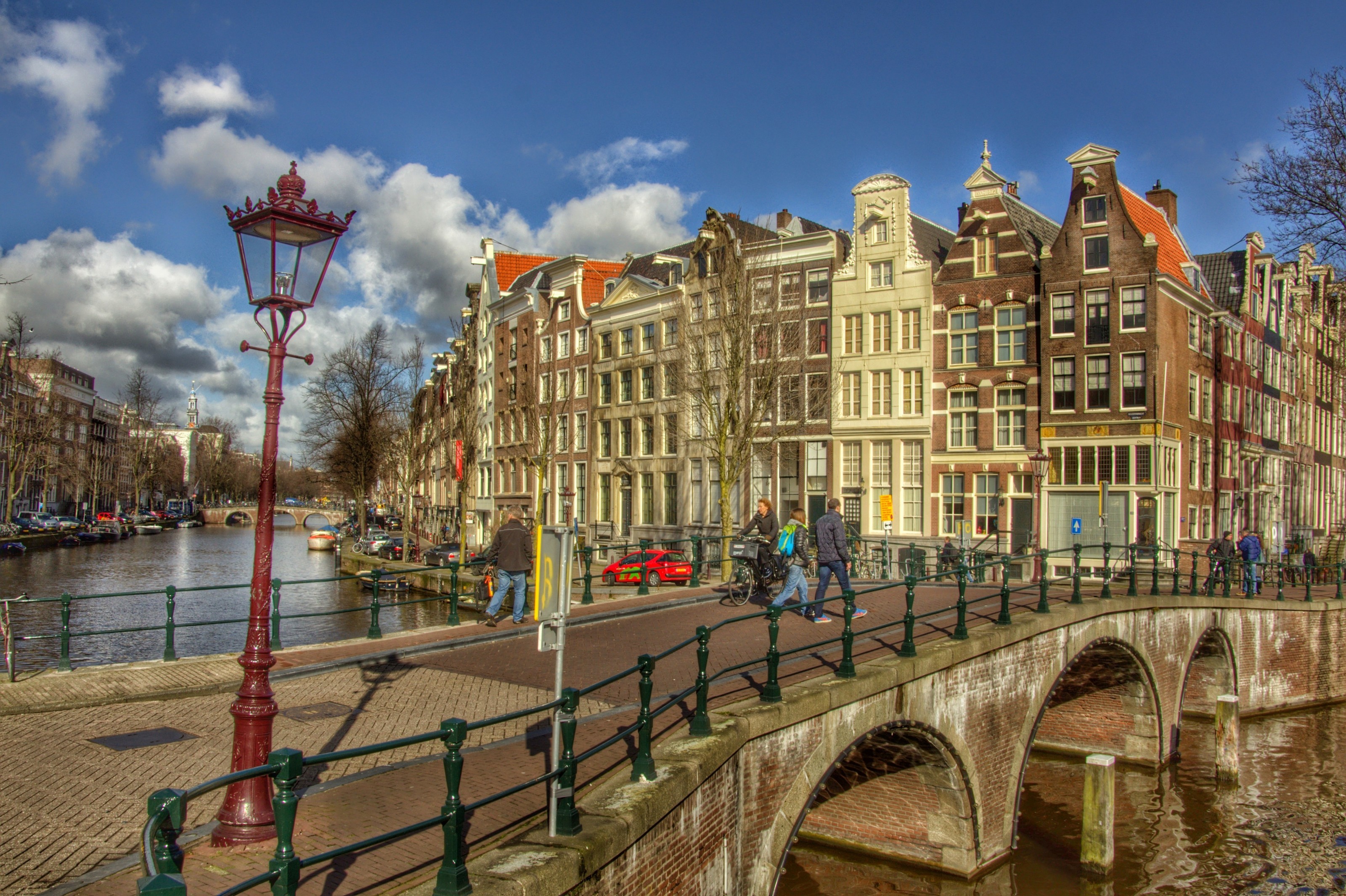 Bridge over canal in amsterdam