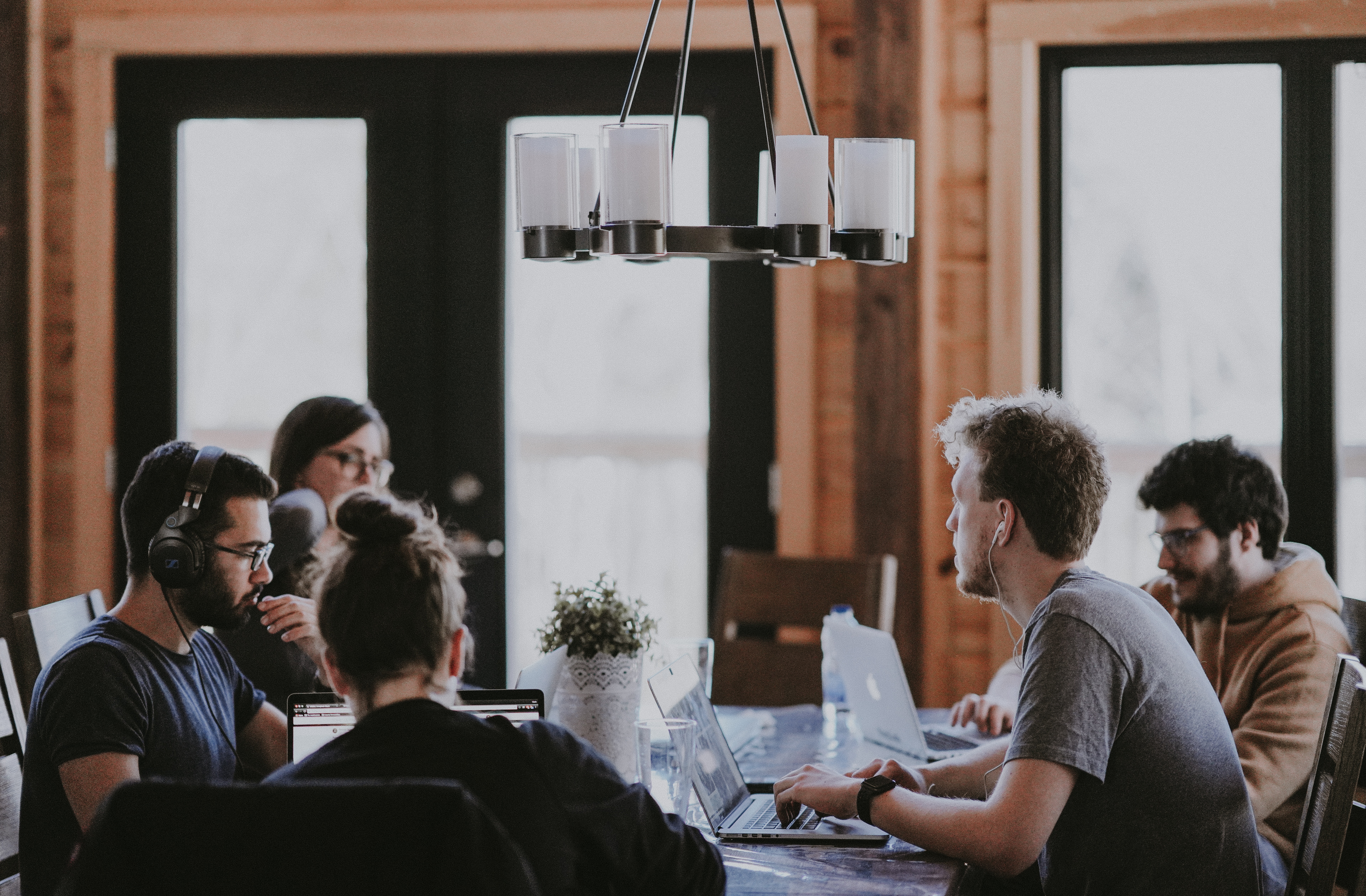 people in coworking space