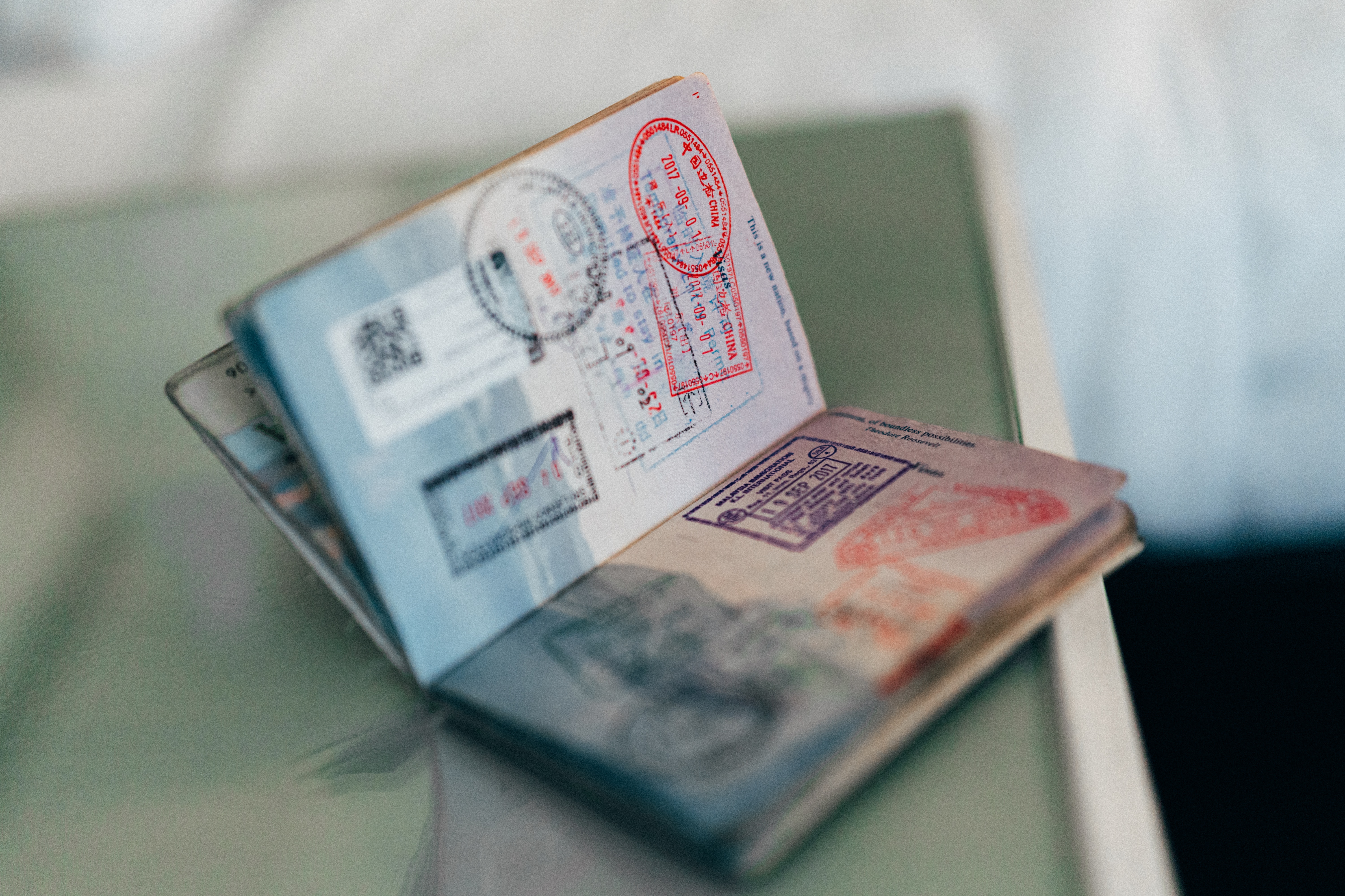 Passport stamps