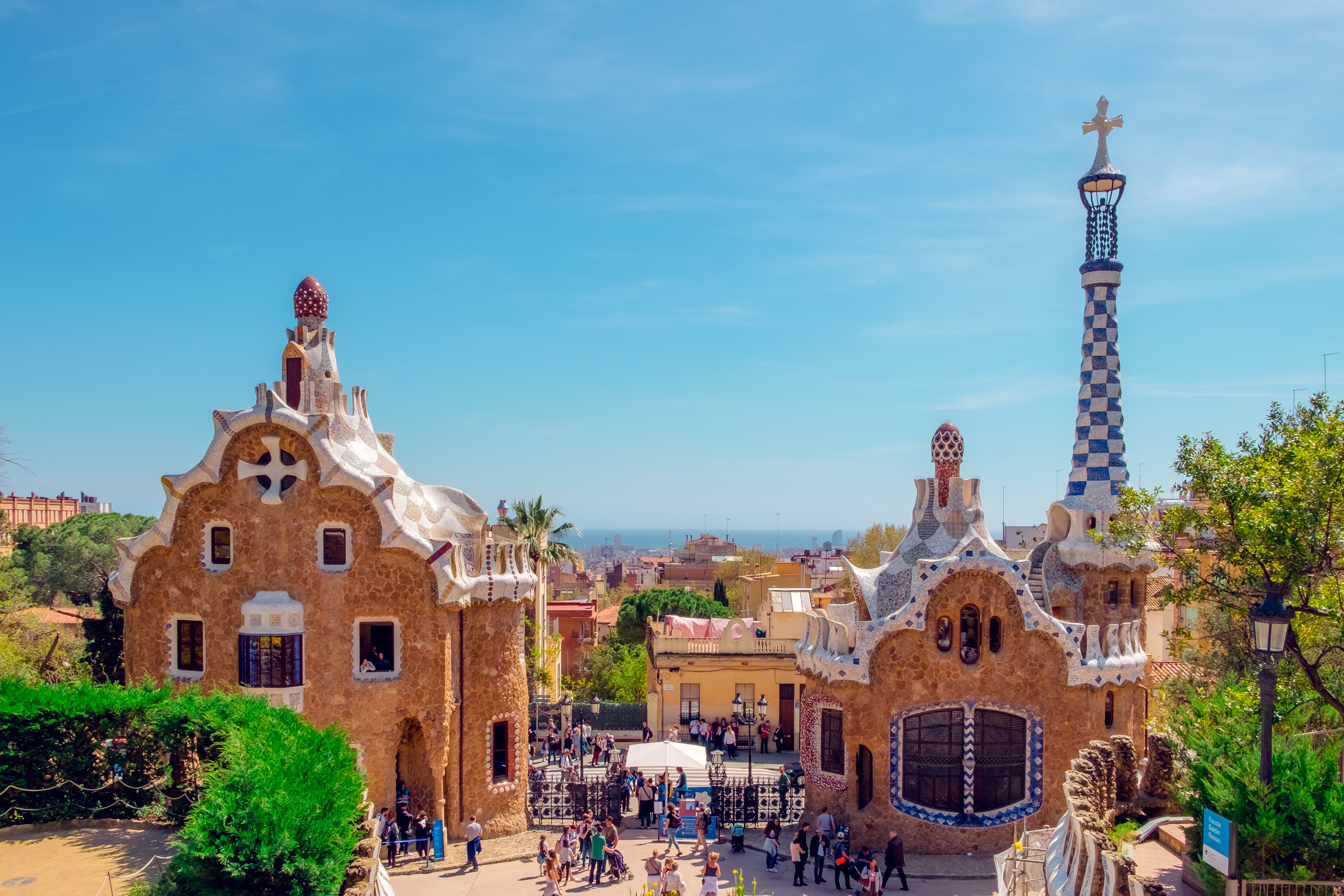 people walking in barcelona