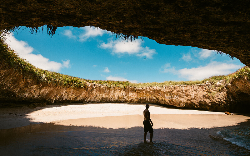 cenote cave opening in Mexico