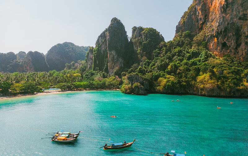 limestone cliffs in Phi Phi Islands in Thailand